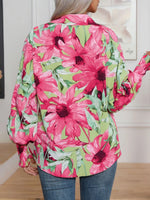 Printed Button Up Long Sleeve Shirt