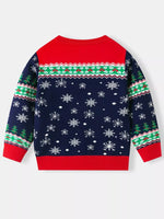 Children's Christmas Tree Round Neck Sweater