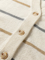 Striped Button-Down Sweater Vest