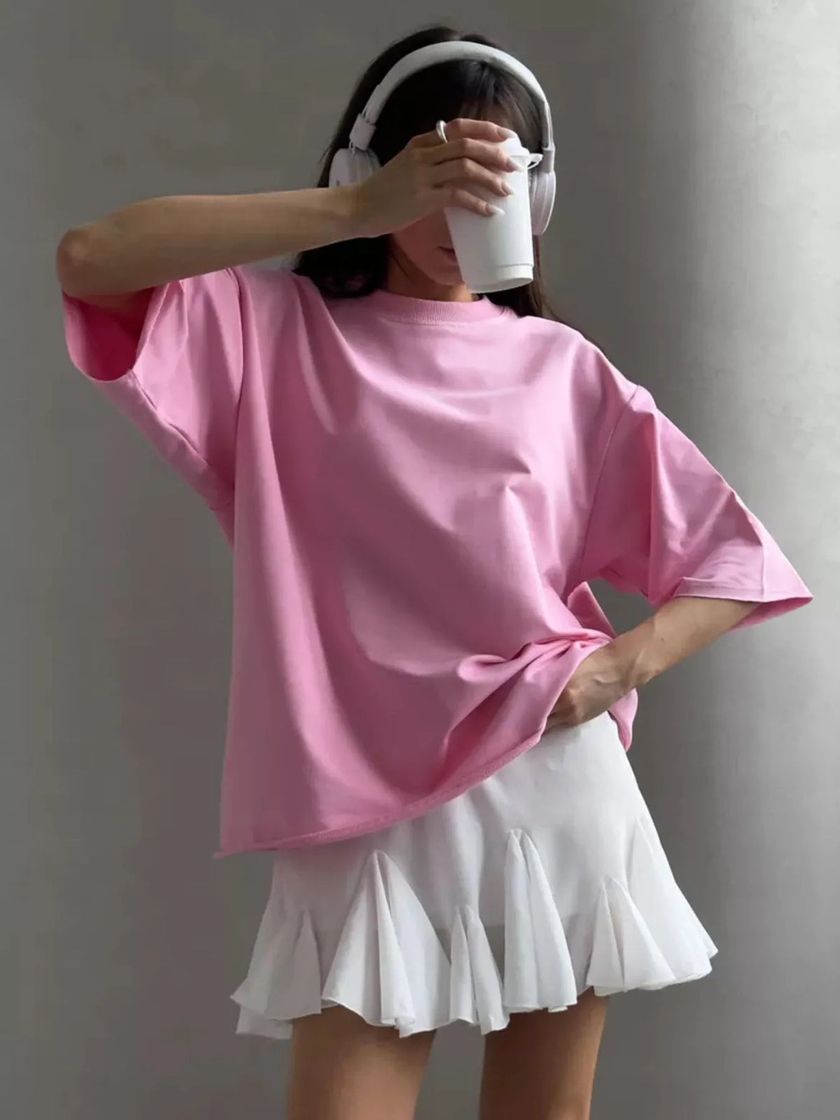 Round Neck Half Sleeve Oversized T-Shirt