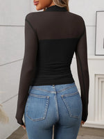 Mock Neck Long Sleeve Top