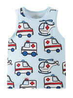 Children's Vehicle Print Tank