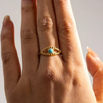 Turquoise Eye Design Ring