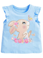Children's Bunny Graphic Ruffled Top