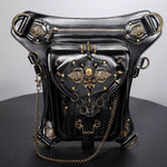 Steampunk Skull Decor Crossbody Bag