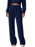 Twist-Front Long Sleeve Top and Pants Set
