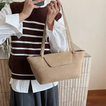 Minimalist Flap Decor Suede Bag