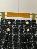 Children's Plaid Heart Top and Skirt Set