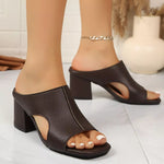 Open Toe Block Heels Sandals