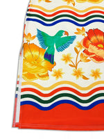 Plus Size Tropical Parrot Print Sleeveless Midi Dress