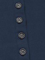 Long Sleeve Button Front Fitted T-Shirt