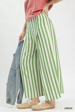 Umgee Vertical Stripe Wide Leg Pants