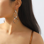 Alloy Spiral Drop Earrings