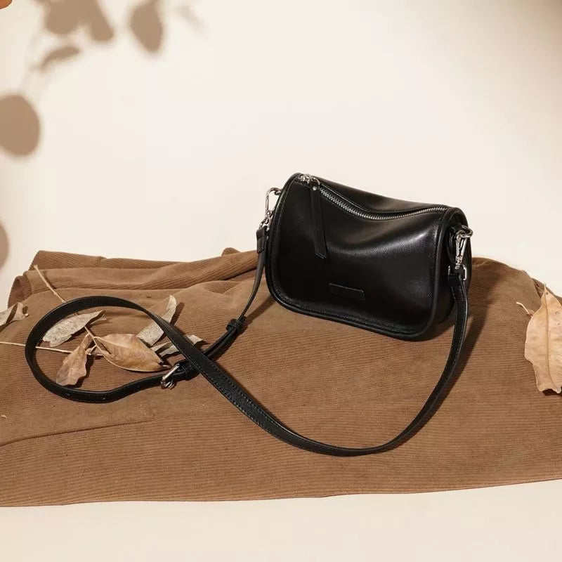 Adjustable Strap Leather Crossbody Bag