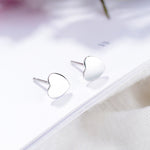 925 Sterling Silver Heart Stud Earrings