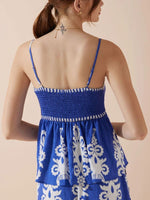 Full Size Printed Cami and Wide Leg Pants Set Plus Size