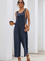 Sleeveless Wide Leg Casual Jumpsuit