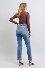Judy Blue Full Size Run Vintage Wash Thermal Straight Jeans