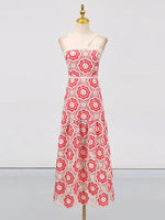 Lace Sleeveless Tiered Midi Dress