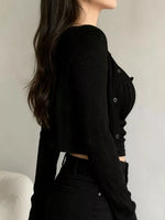 Ribbed Knit Cardigan & Tank Top Set