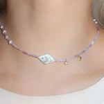 Freshwater Pearl Star Moon Beaded Necklace