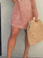 Full Size Raw Hem Short Sleeve Dress Plus Size