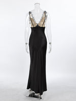 Lace Trimmed Adjustable Strap Midi Dress