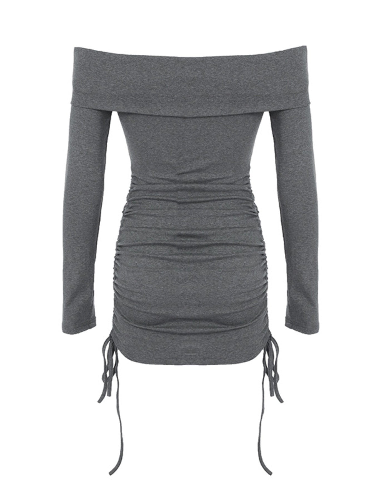 Off-Shoulder Ruched Bodycon Mini Dress