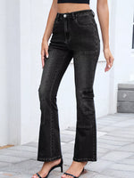 High-Waisted Bootcut Jeans
