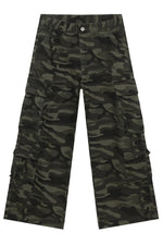 Camouflage Jeans with Cargo Pockets