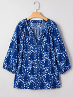 Botanical Print Button Up Shirt