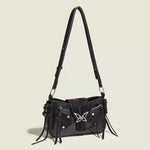 Butterfly Decor Flap Crossbody Bag