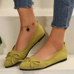 Bow Point Toe Flats Slip-Ons