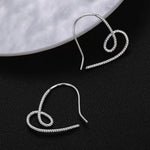 Heart-Shaped Dangle Earrings