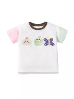 Children's Cartoon Graphic Color BlockT-Shirt
