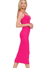 Zenana Ribbed Bodycon Midi Dress