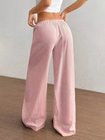 Full Size Drawstring Wide Leg Pants Plus Size
