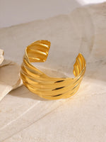 18K Gold-Plated Stainless Steel Open Ring