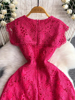 Lace Sleeveless A-Line Dress