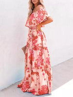Full Size Off-Shoulder Tiered Maxi Dress Plus Size
