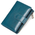 Solid Color Leather Wallet
