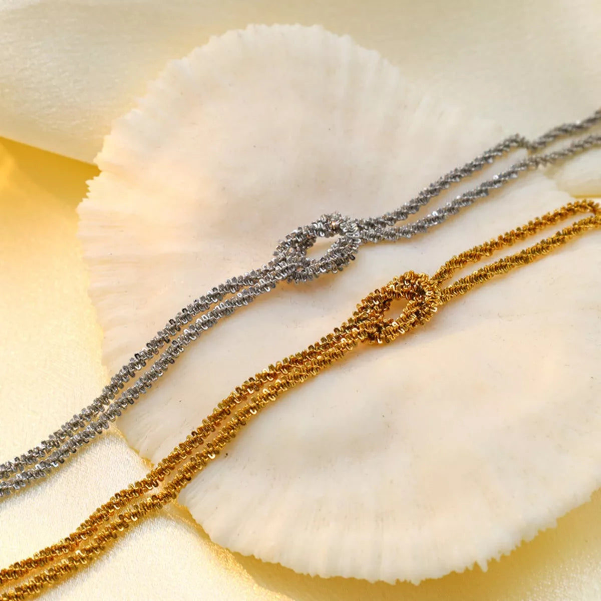 Stainless Steel Twisted Chain Bracelet