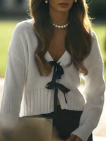 Tie Front Knit Cardigan