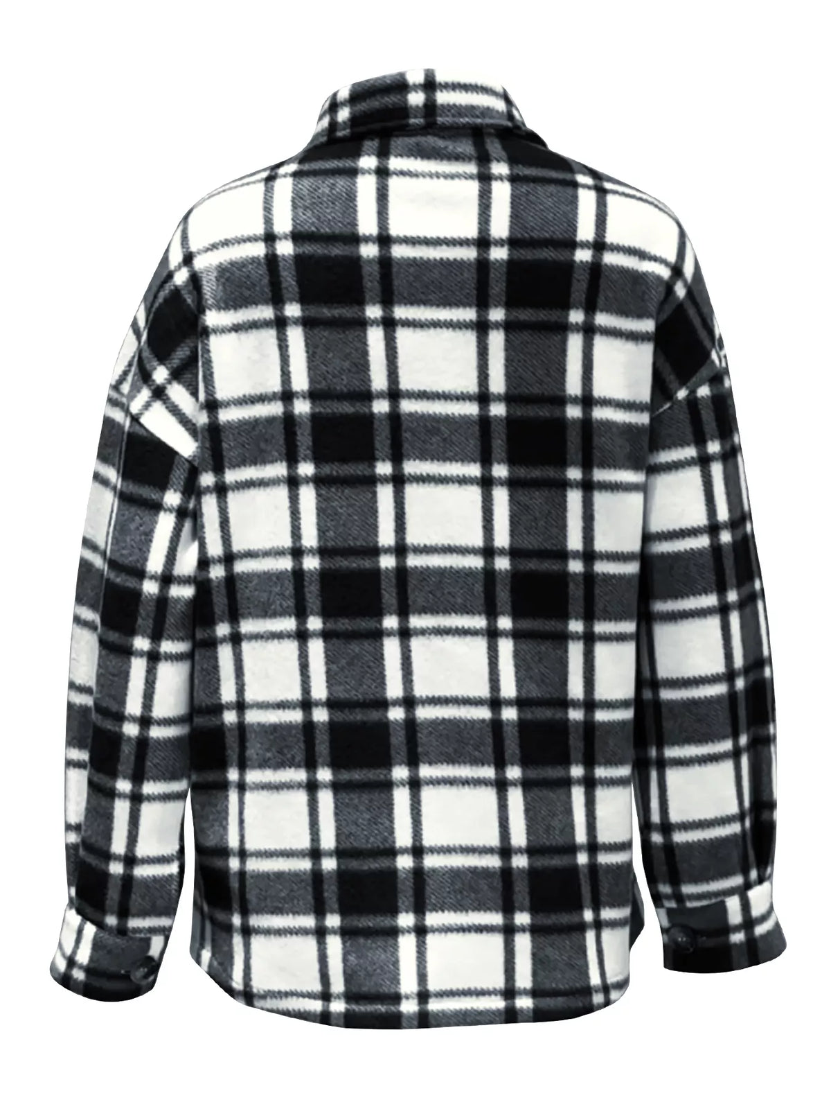 Plaid Button-Up Jacket