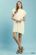 Umgee Ruffle Flutter Sleeve Dress
