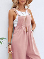 Full Size Casual Wide-Leg Overalls with Pockets Plus Size