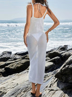 Sleeveless Knit Cover-Up Dress with Side Cutouts