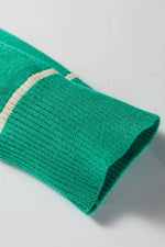 Contrast Detail Drop Shoulder Baggy Sweater