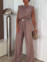 Sleeveless Wide Leg Jumpsuit