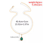 18K Gold-Plated Teardrop Pendant Necklace